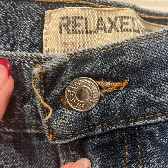 Levi's 550 Jeans Mens 44x30 Blue Denim Relaxed Fit Straight‎ Leg - Picture 2 of 9